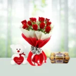 10-red-roses-ferrero-rocher-chocolates-teddy-flowershopindia