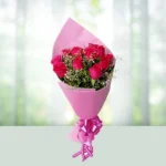 112-bouquet-10-pink-roses-flowershopindia