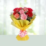 Send Flowers Bouquet 8 Mix Carnations Gift Online in India