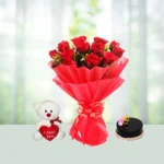 12-red-roses-teddy-half-kg-chocolate-cake-flowershopindia