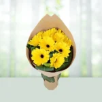 122-bouquet-8-yellow-color-gerberas-flowershopindia
