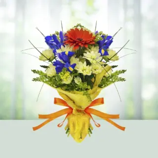 Send Flowers Bouquet 15 Mix Colour Seasonal Flower Gift Online in India