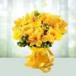 Send Flowers Bouquet 15 Mixed Yellow Flower Gift Online in India