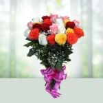 138-bouquet-15-mix-colour-roses-flowershopindia