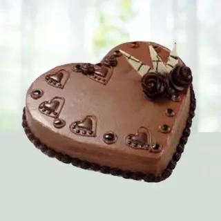 Order Heart Shape Black Forest Cake 1 Kg Gift Online in India