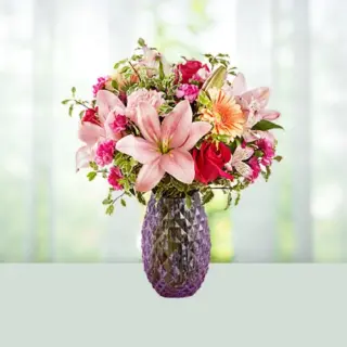 Send Flowers Bouquet 18 Pink Flower Gift Online in India