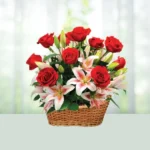 69-basket-12-red-roses-and-6-lilies-flowershopindia