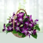 Send Flowers Basket 10 Blue Or Purple Or Mix Orchids Gift Online in India