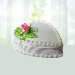 Order Eggless Heart Shape Pineapple Cake 1 Kg Gift Online in India