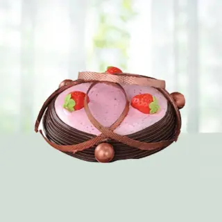 Order Strawberry Fudge Cake 1 Kg Gift Online in India